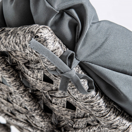 Focus structure et coussin salon de jardin bas LIMA