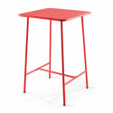Table bar en métal rouge PALAVAS