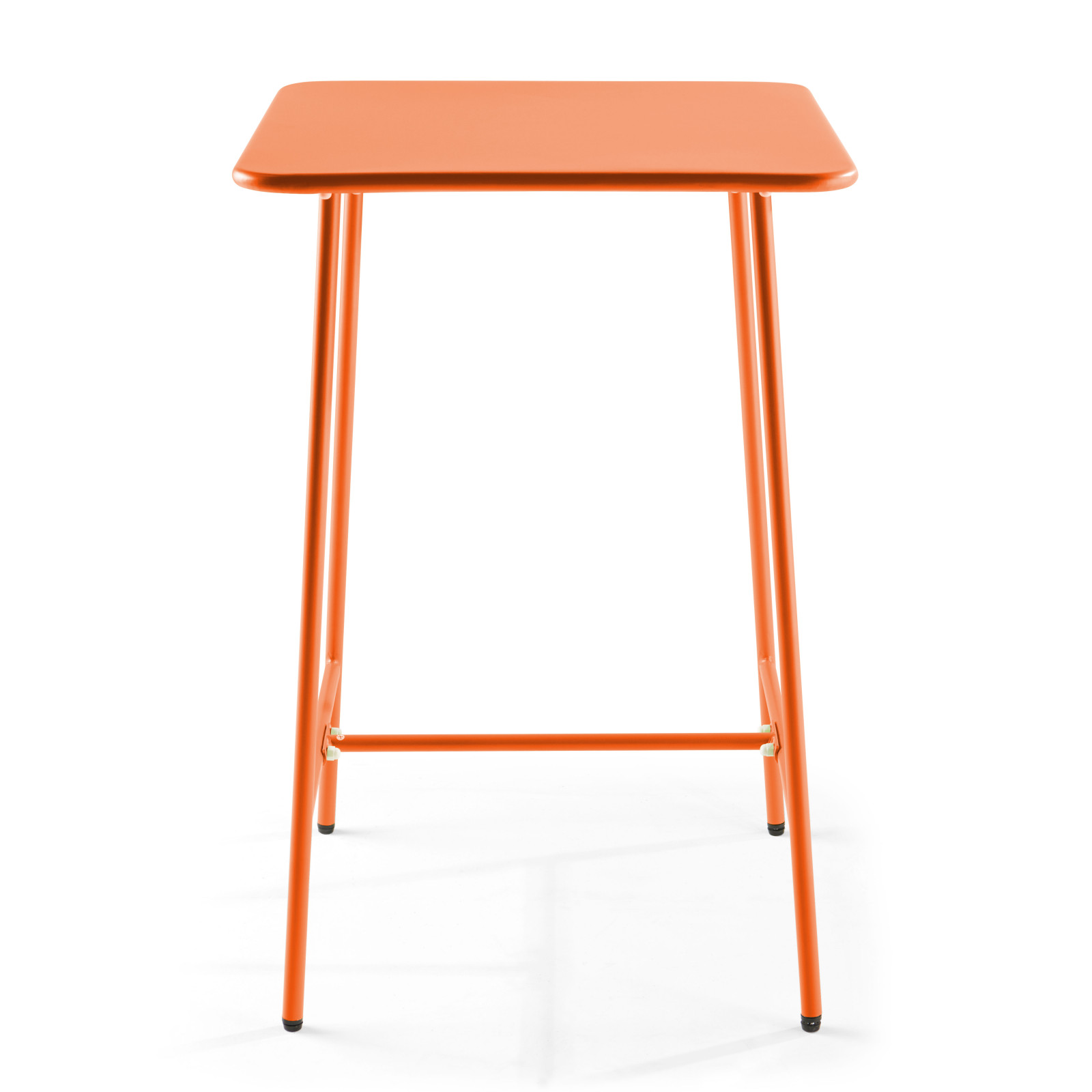 Table bar orange en métal