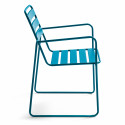 Chaise de jardin avec accoudoirs BLEU PACIFIC