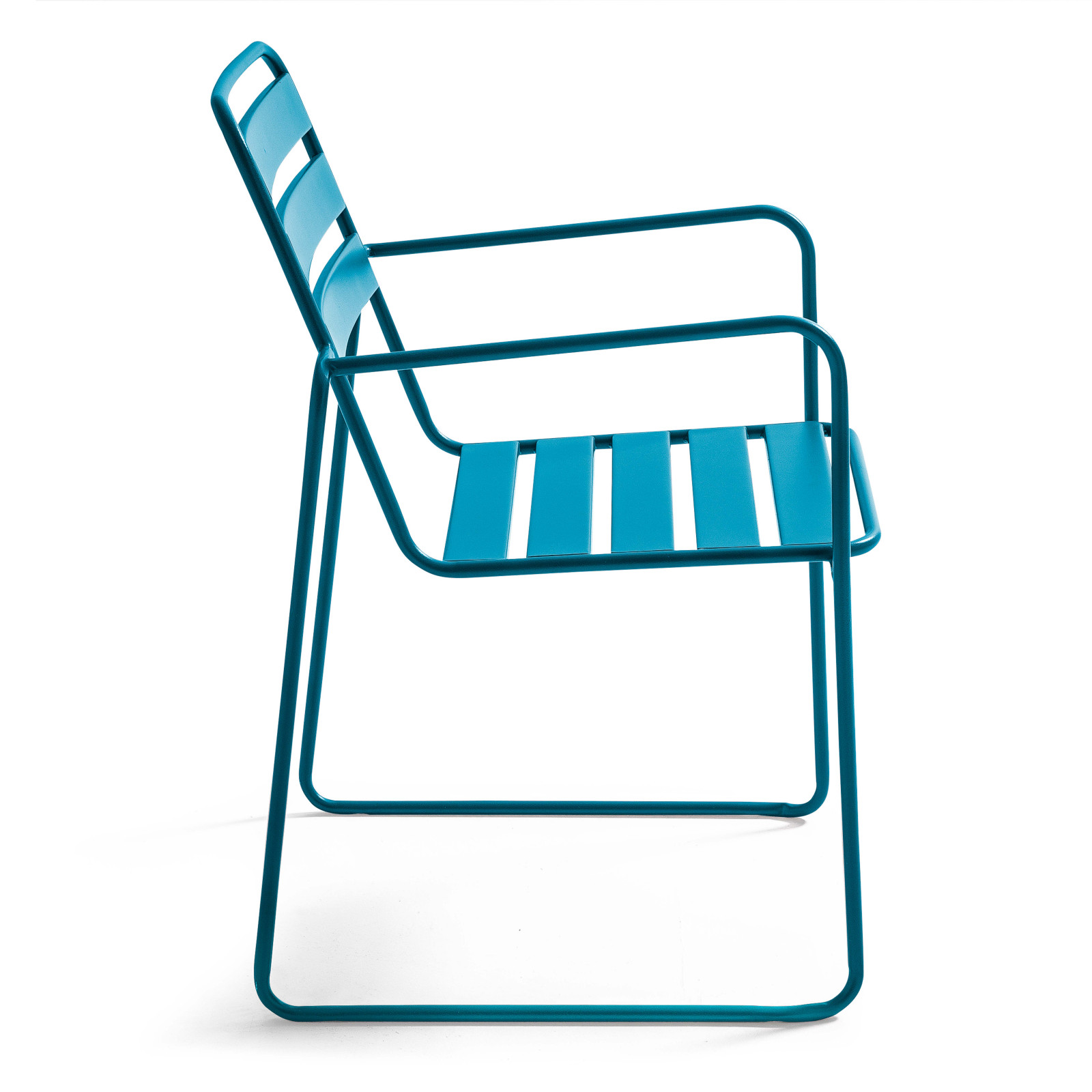 Chaise de jardin avec accoudoirs BLEU PACIFIC