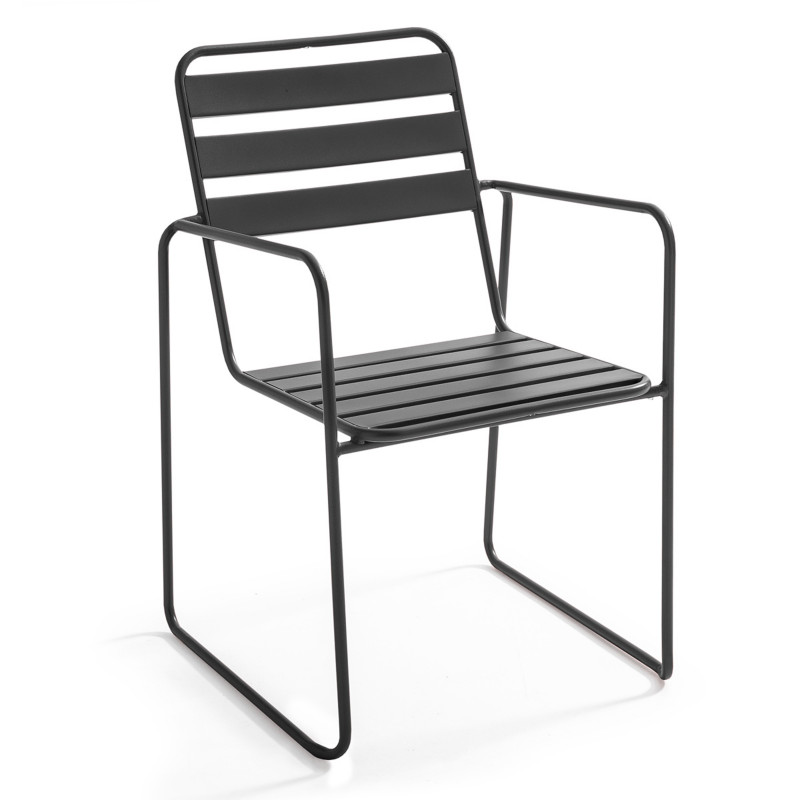 Fauteuil de jardin en métal GRIS