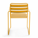 Chaise de jardin en métal avec accoudoirs JAUNE