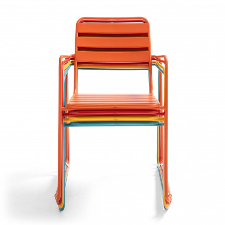 Fauteuil de jardin en métal empilable