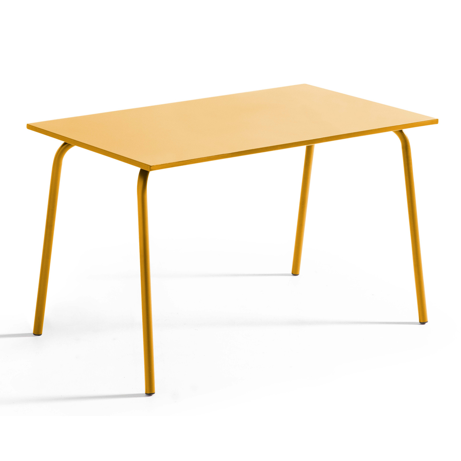 Table rectangulaire en métal JAUNE