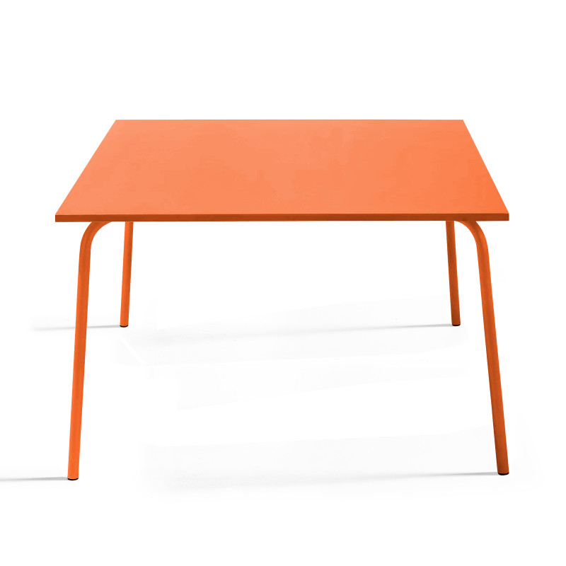 table en métal carrée ORANGE