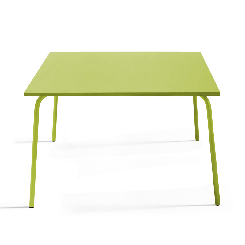 table en métal carrée VERTE