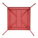Table en métal carrée ROUGE