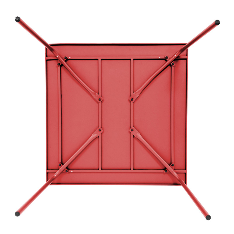 Table en métal carrée ROUGE (37/110)