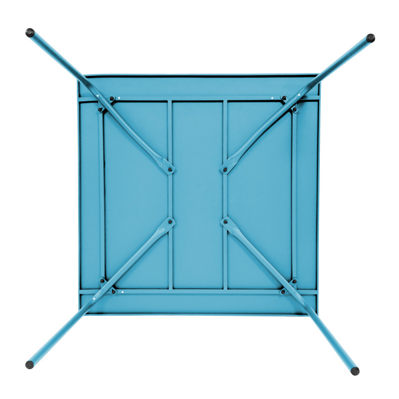 Table en métal carrée BLEUE (39/110)