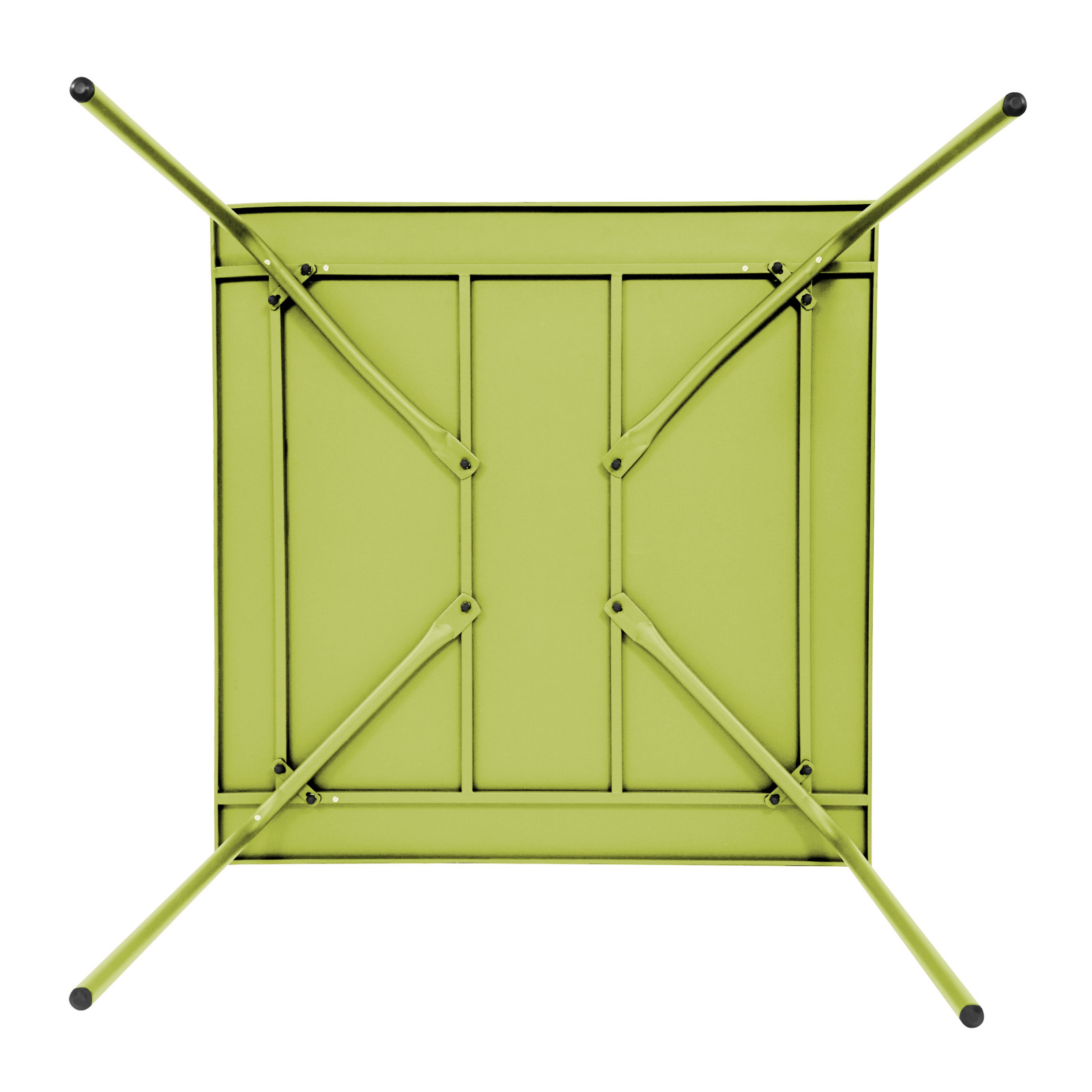 Table en métal carrée VERTE