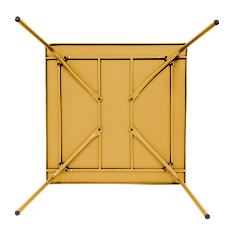 Table en métal carrée JAUNE (42/110)