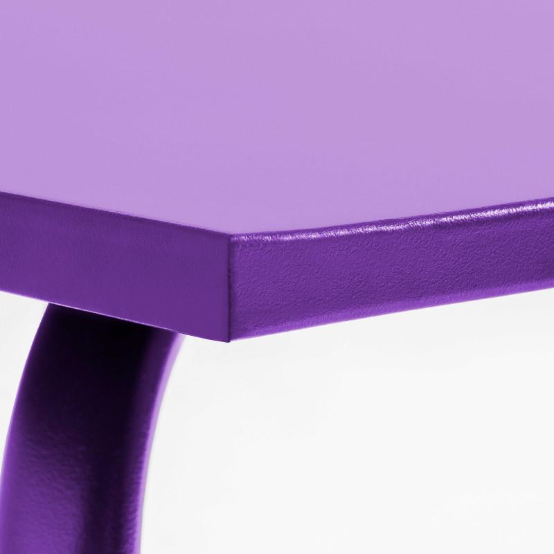 Focus table en métal carrée VIOLETTE (73/110)