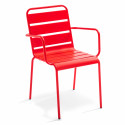 Fauteuil ROUGE en métal brasserie restaurant Fauteuil ROUGE en métal brasserie restaurant