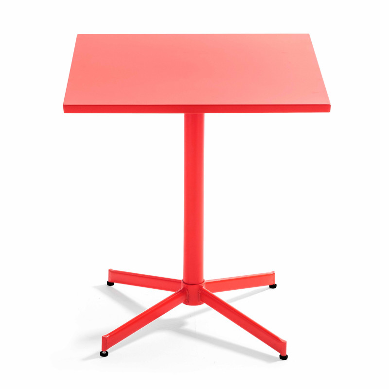 Table en métal café hôtel ROUGE Table en métal café hôtel ROUGE