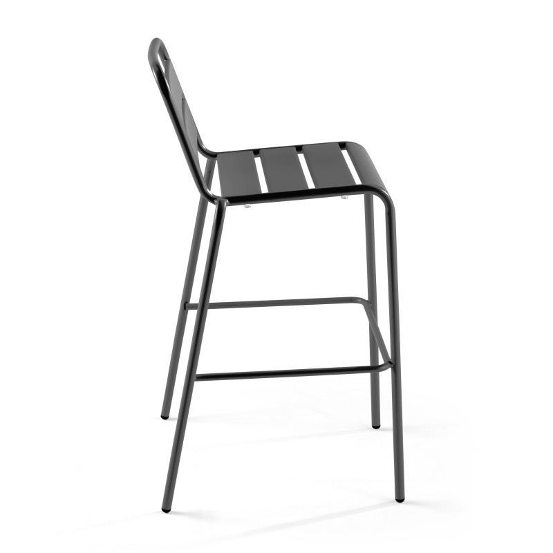 Chaise haute en métal GRISE Chaise haute en métal GRISE