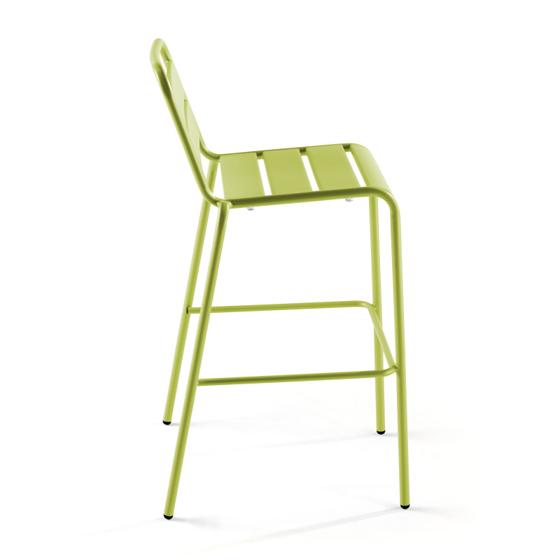 Chaise haute en métal VERT (3/5)