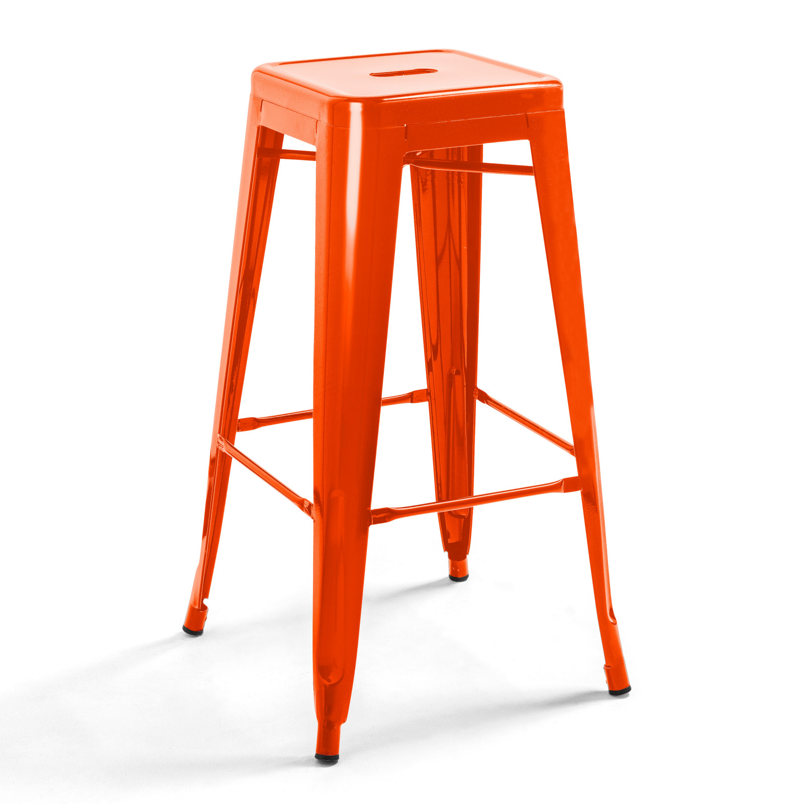 Tabouret en métal style indus ORANGE