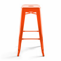 Tabouret en métal ORANGE style TOLIX