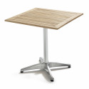 Table brasserie plateau bois et pied alu Table brasserie plateau bois et pied alu