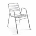 Chaise bistro GRISE en aluminium
