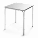 Table carrée café restaurant en aluminium
