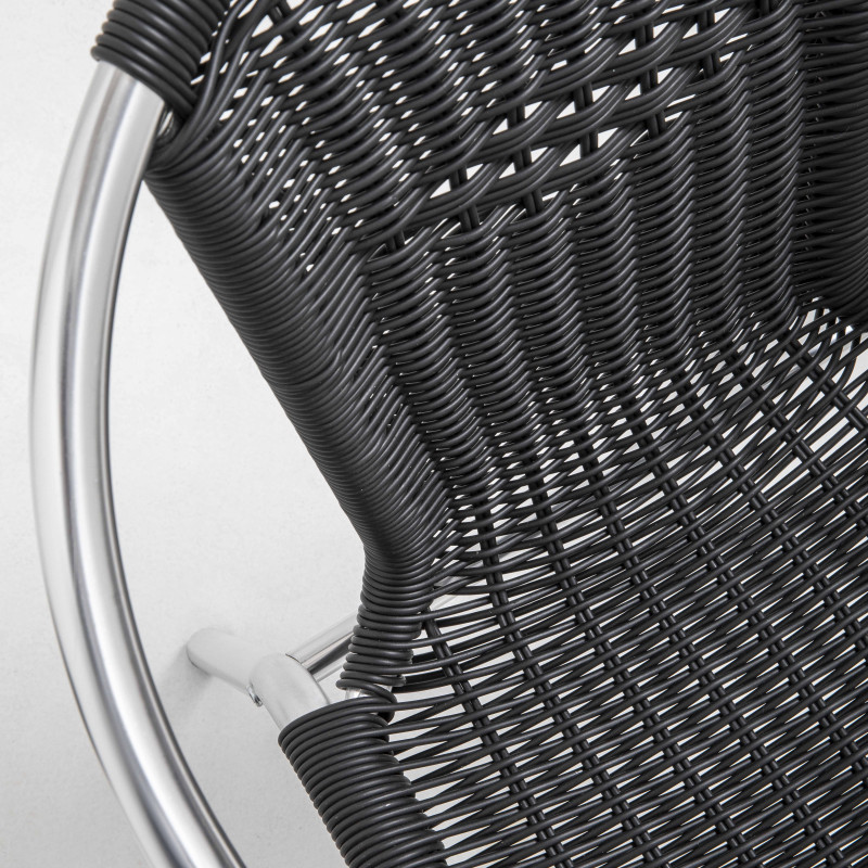 Focus fauteuil résine café brasserie