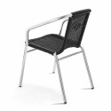 Chaise café restaurant en résine NOIRE