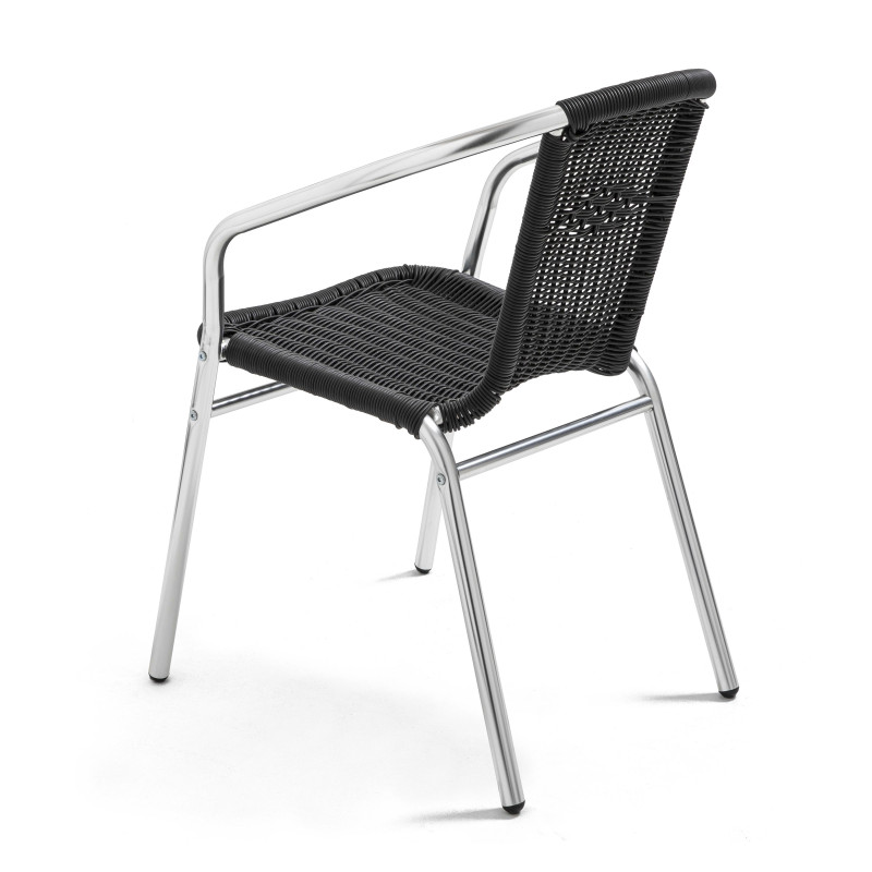 Fauteuil bistro CHR résine noire Fauteuil bistro CHR résine noire