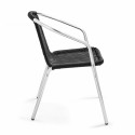 Chaise bistro en résine avec accoudoirs