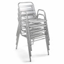 Chaise empilable bistro CHR en aluminium