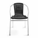 Chaise terrasse hôtel résine noire