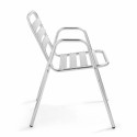 Chaise alu avec accoudoirs terrasse brasserie