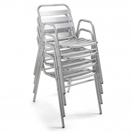 Fauteuil de terrasse alu empilable