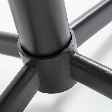 Focus table bistro ronde céramique effet bois