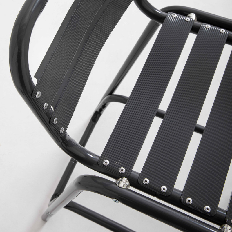 Focus tabouret en aluminium GRIS restaurant Focus tabouret en aluminium GRIS restaurant