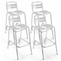 Lot de 4 tabourets en aluminium CHR