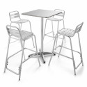 Tabouret GRIS en aluminium brasserie