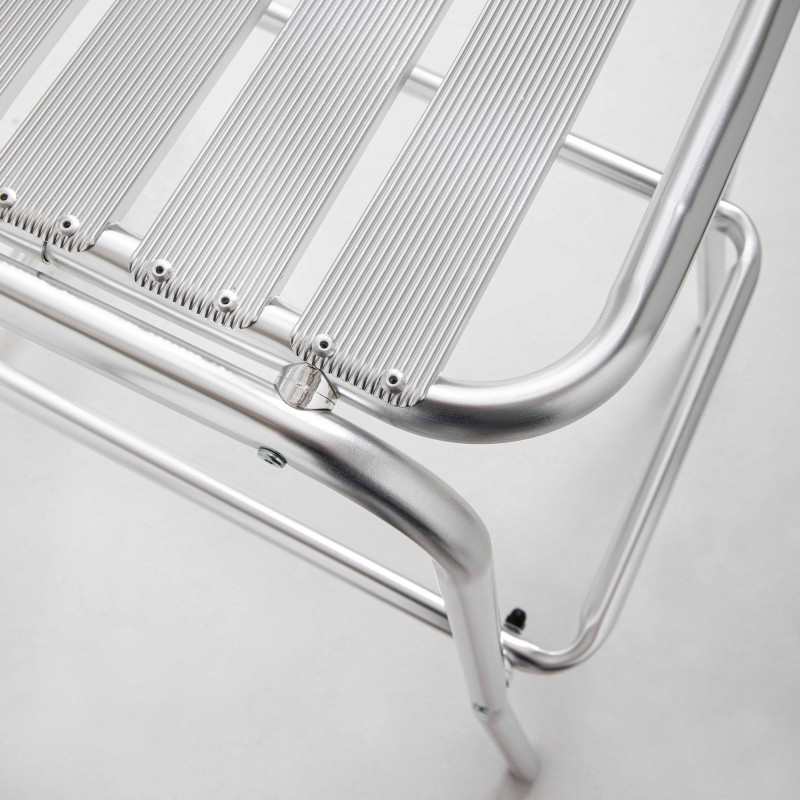 Focus tabouret gris en aluminium terrasse brasserie Focus tabouret gris en aluminium terrasse brasserie