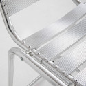 Focus tabouret gris en aluminium terrasse café