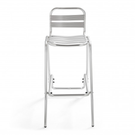Tabouret en aluminium terrasse hôtel