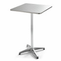 Table haute mange debout carrée en aluminium