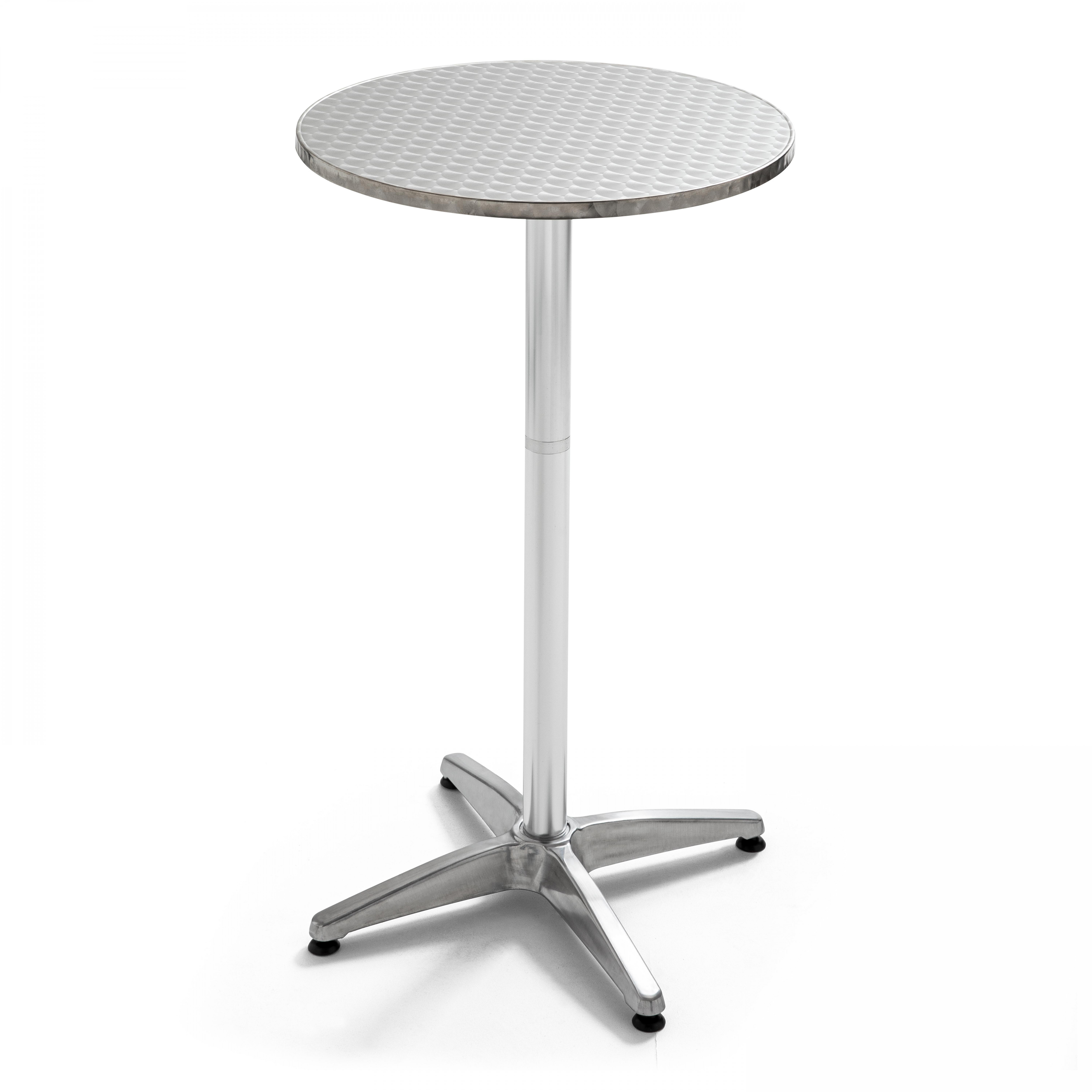 Table haute de terrasse de restaurant Ø60x110 cm en aluminium