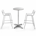 Table mange debout ronde et 2 tabourets CHR