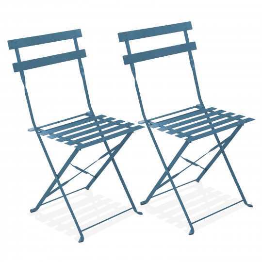 Lot de 2 chaises de jardin pacific en métal