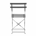 Chaise de jardin gris en métal
