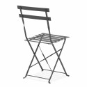 Chaise de jardin pliante en métal GRIS