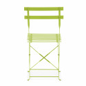 Chaise bistro verte en métal
