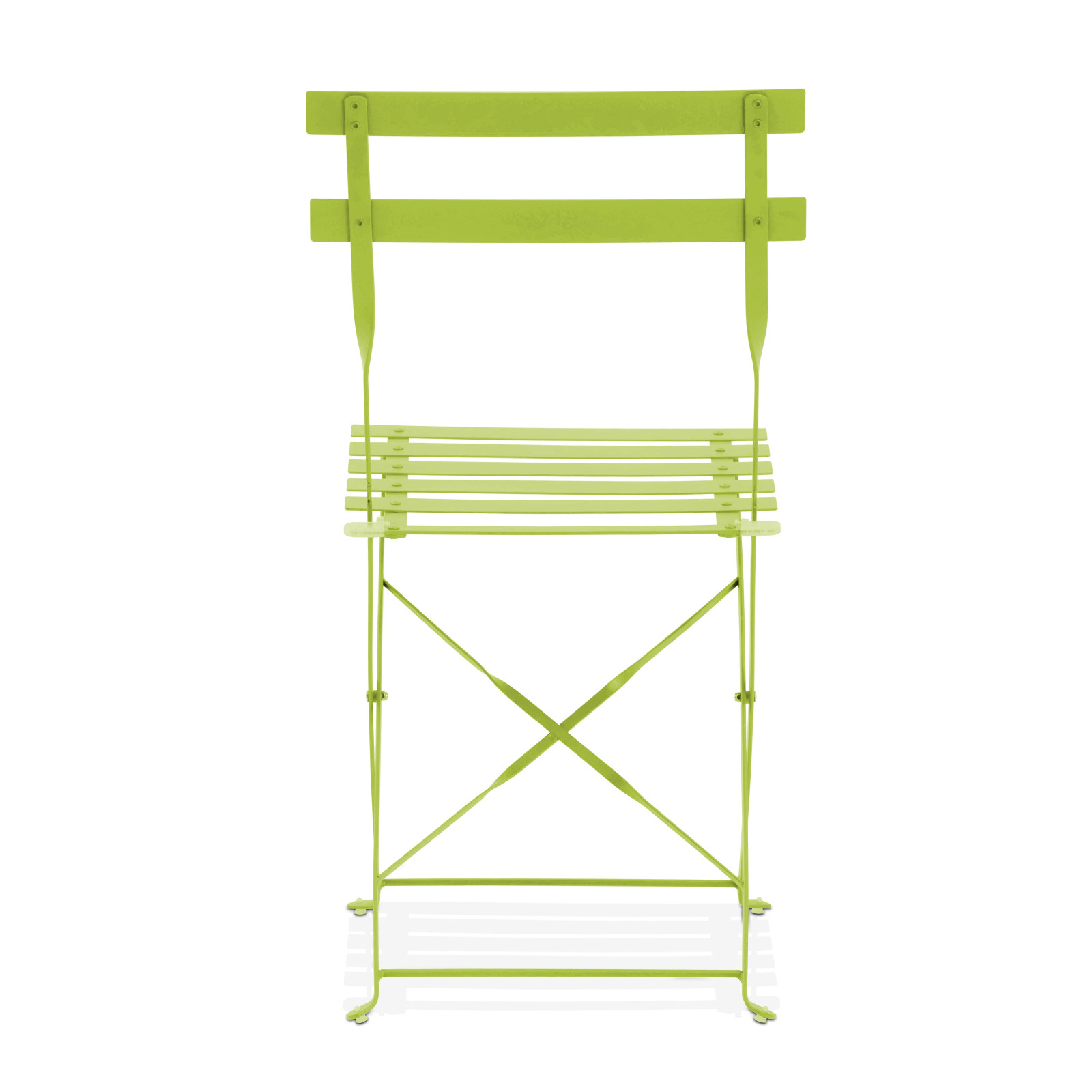 Chaise bistro verte en métal