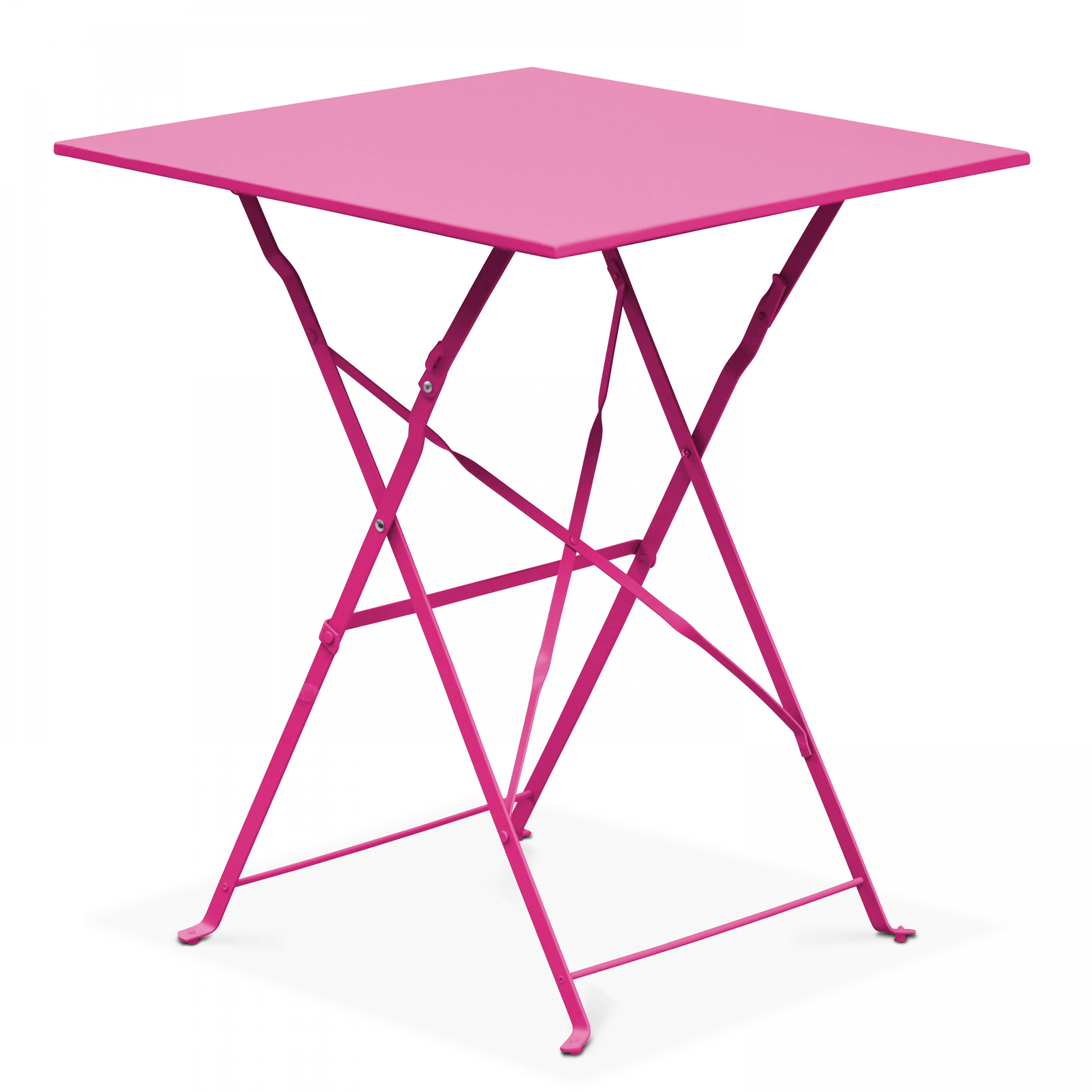 Table de restaurant bistrot carrée pliante en métal 2 personnes 60x60 cm